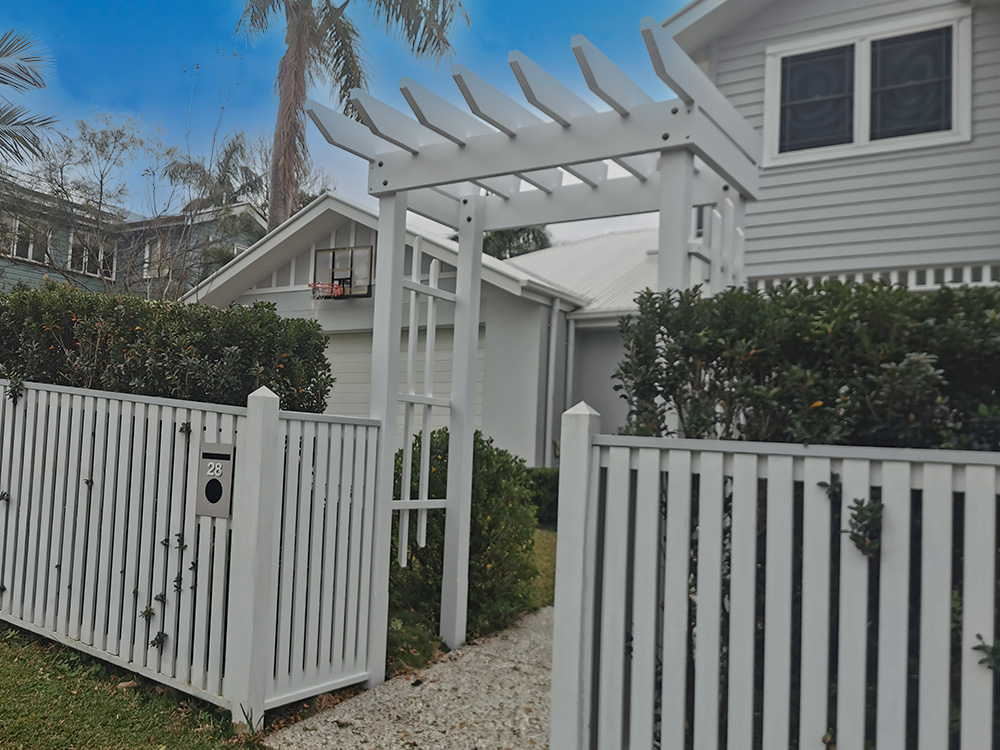 This Arbour has been created to match the Pool Pergola at this residence.