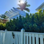 This Entrance Arbour has a front overhang to match the Pool Pergola at this residence in Tarragindi, QLD.