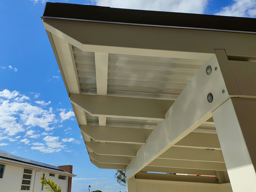Pool Cabana With Front Overhang