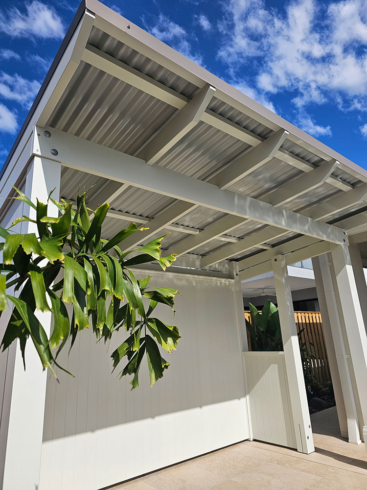Pool Cabana with Front Overhang