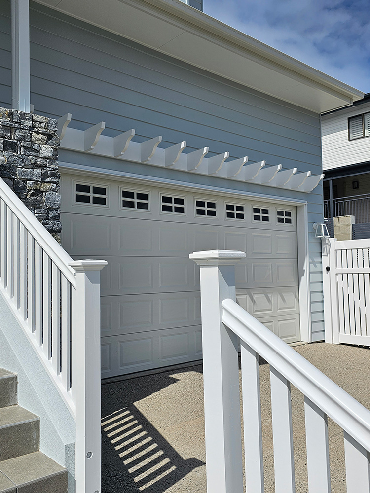 Eyebrow Pergolas can add a lovely depth to the front of a residence taking away the blank space above the garage door.