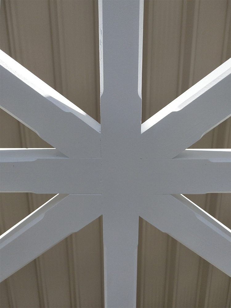 This Pergola has had X screening added as the features. The X screening has been handmade and has been expertly joined together.