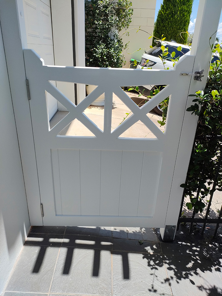 The gates were created to include aspects of of gates that the client liked. The look fantastic in the Pergola Abour.