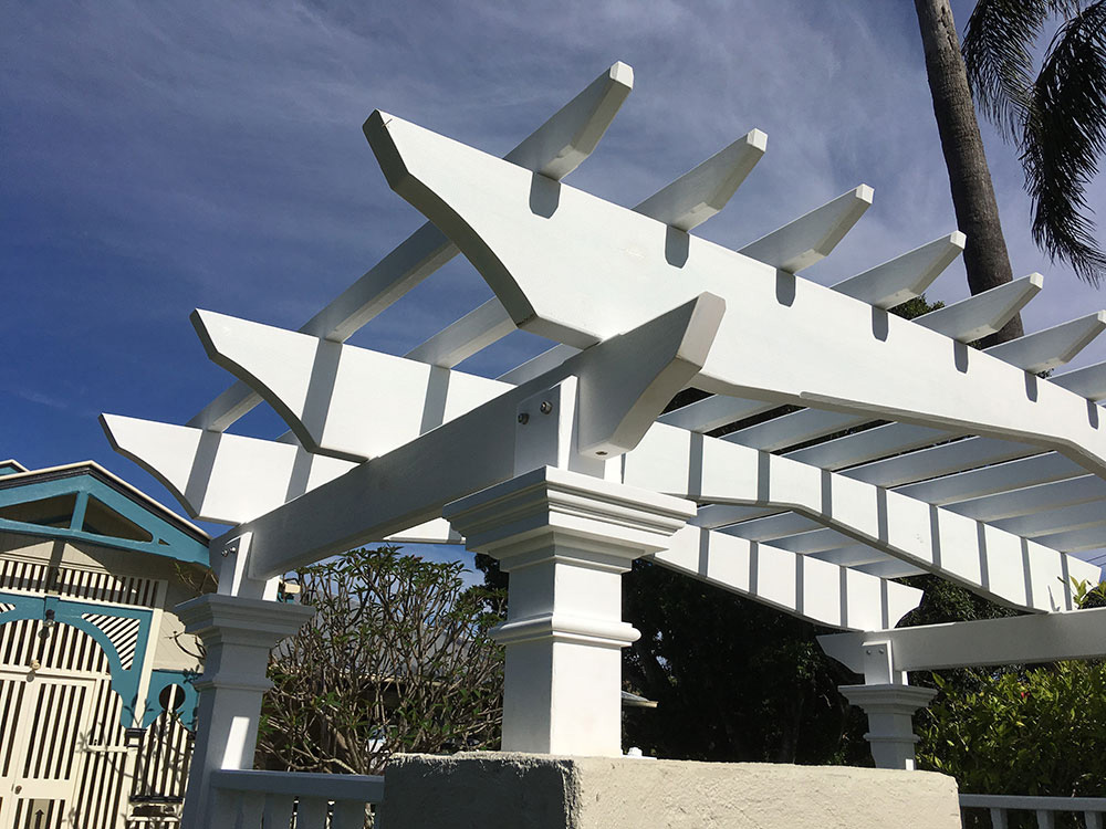 Corbels and Rafters designed to match original 1915 house features.