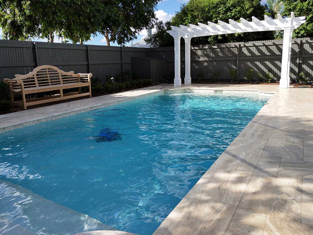 Set at the end of the pool the Pergola is the main feature.