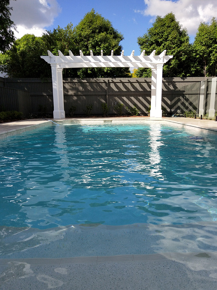 Set at the end of the pool the Pergola is the main feature.