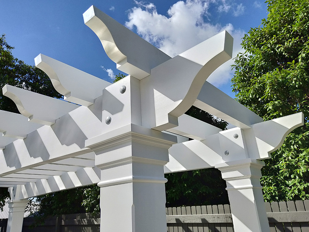 The handmade corbels have been designed to match the architrave and moldings on this award nominated Hampton's House in Brisbane.