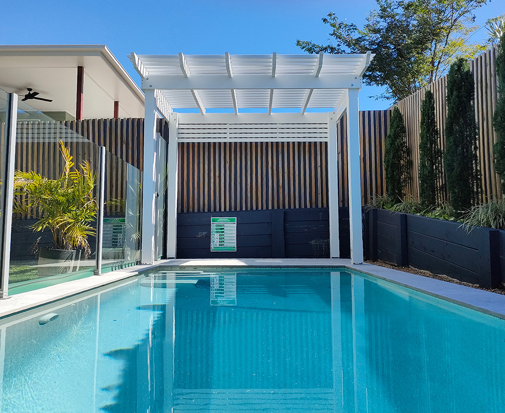 The Pergola looks great from the pool.