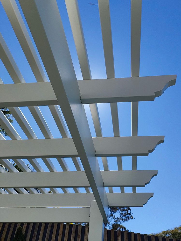 Pergola looks fantastic with the OGEE Pergola profile.