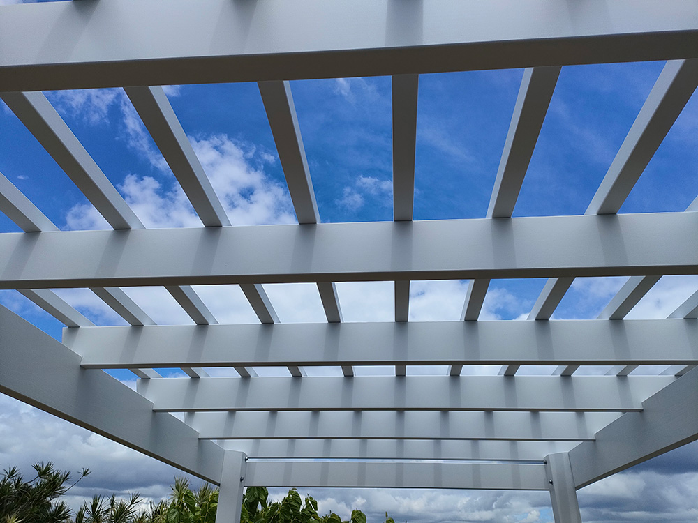 The Pergola Batten spacing selected will provide some nice shaded for this new entertainment area.