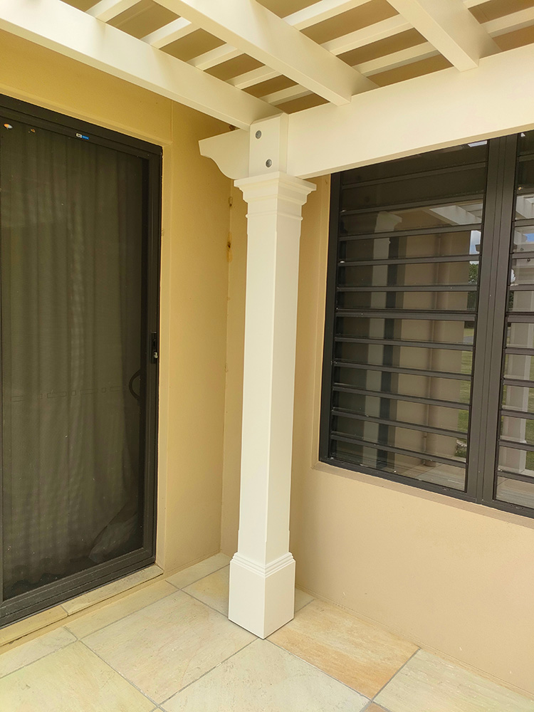 We accurately measure each project before the build. The project is then built by theory to the exact measurement. When the Pergola is installed it fits perfectly in place.