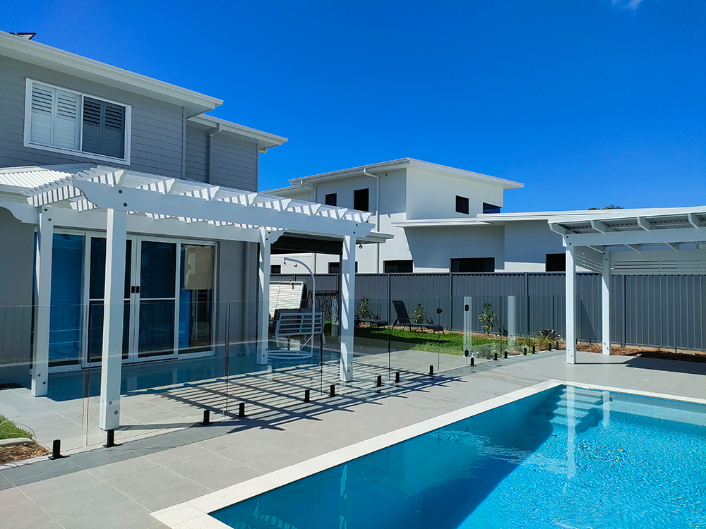 This Pergola is looking lovely looking out into the pool area.