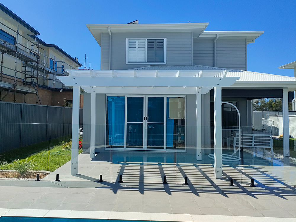 This Pergola is looking lovely looking out into the pool area.