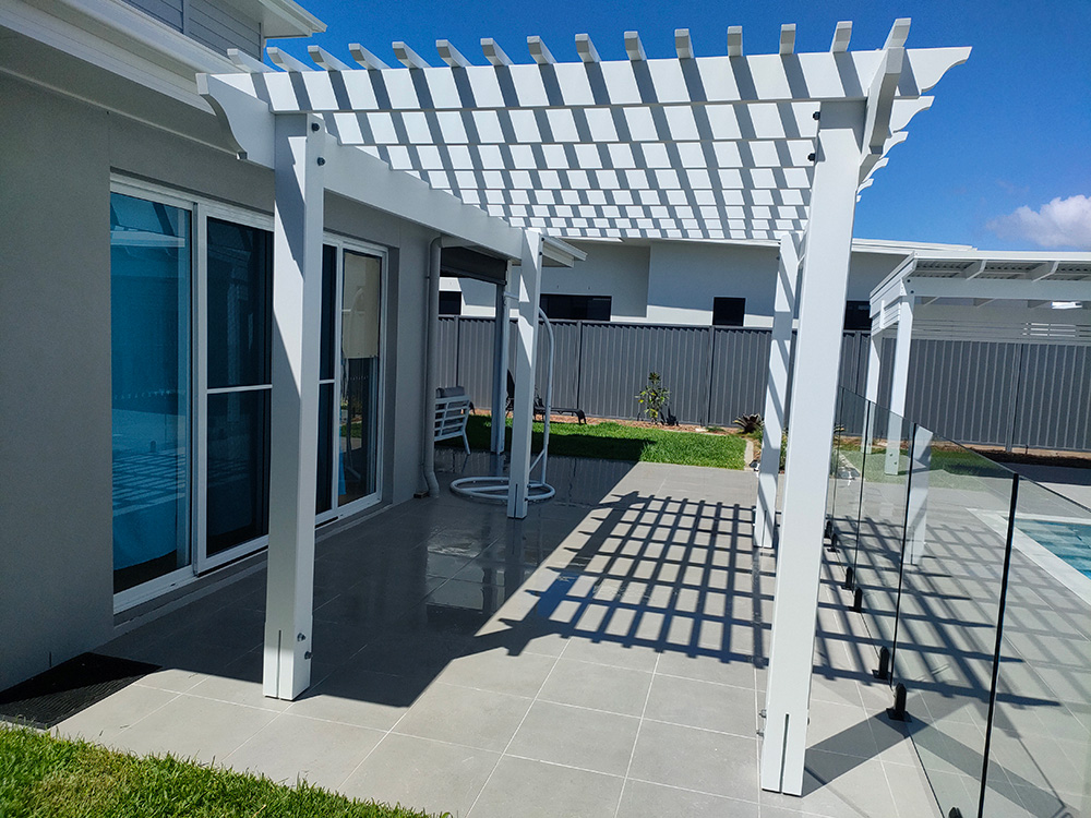 The tighly spaced top battens on this Pergola will help provide additional shade.