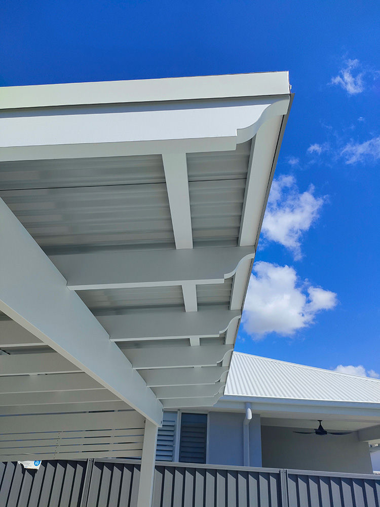 The decorative OGEE Pergola profile has been selected for this Pergola and it looks great!