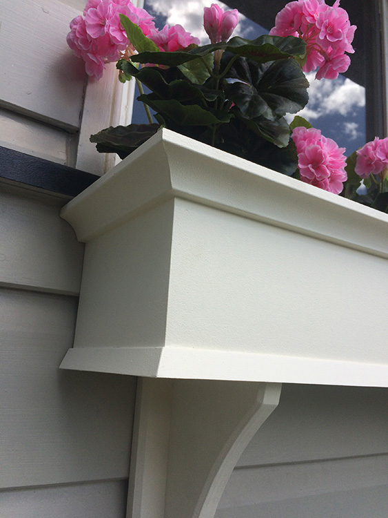Custom made window box designed to match the features and accents of the 1915 Queensland house.
