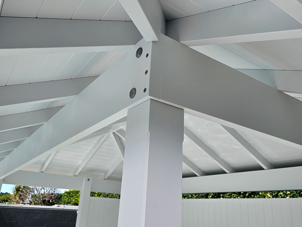 The painting and finishing details and thoughfully set for a premium high-quality finish on every element of the Pool Cabana Gazebo.