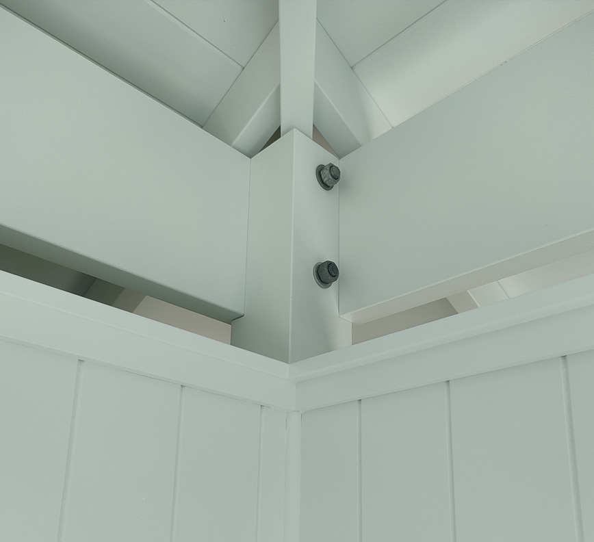 Pool Cabana internal finish showcasing the flawless finish of each and every element