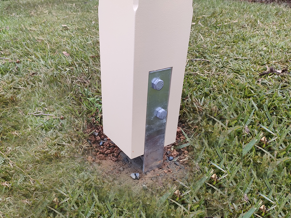Laminated Pine Post 112 x 112 mm with Concrete Anchor Bracket
