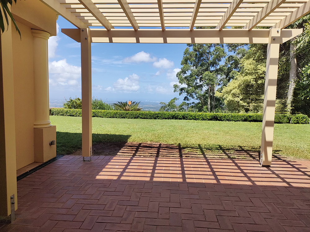 What a beautiful view from the new Pergola!
