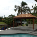 Merbau Gazebo with Cedar Shingle Roof