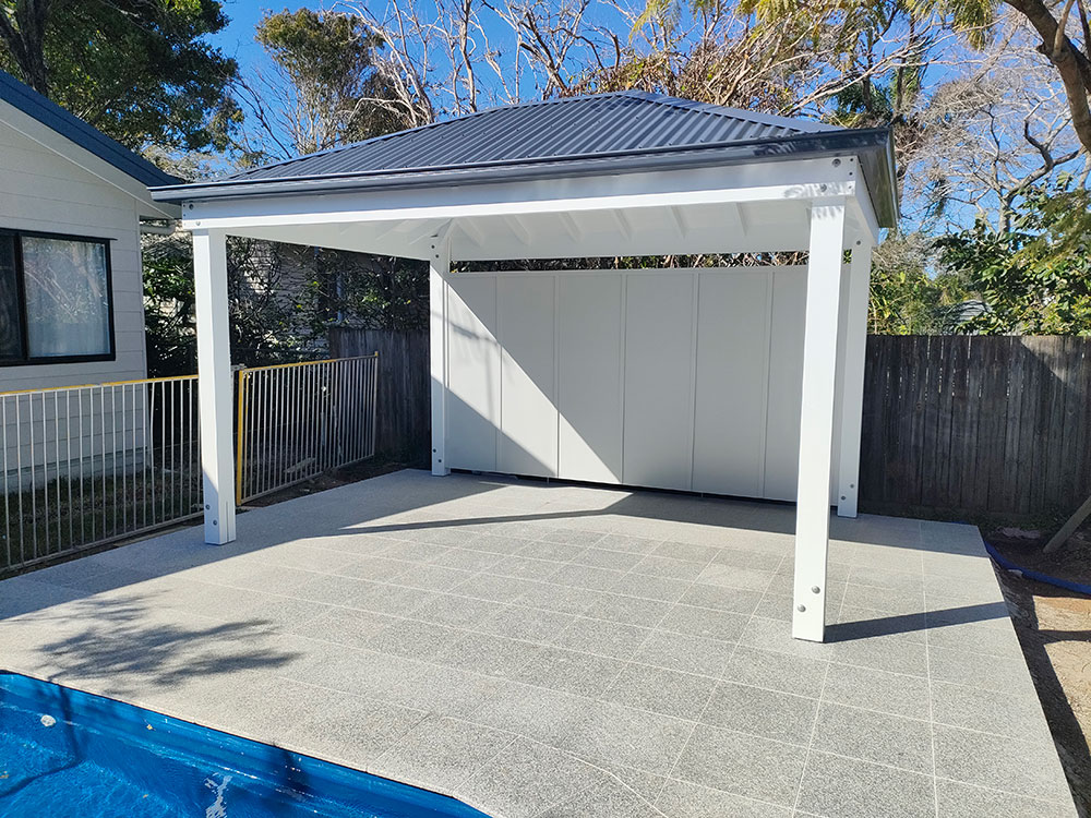White Pine Gazebo with VJ Ceiling and Back Wall