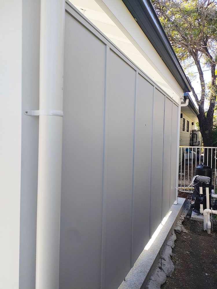 Full back wall in Hardie Flex Cladding