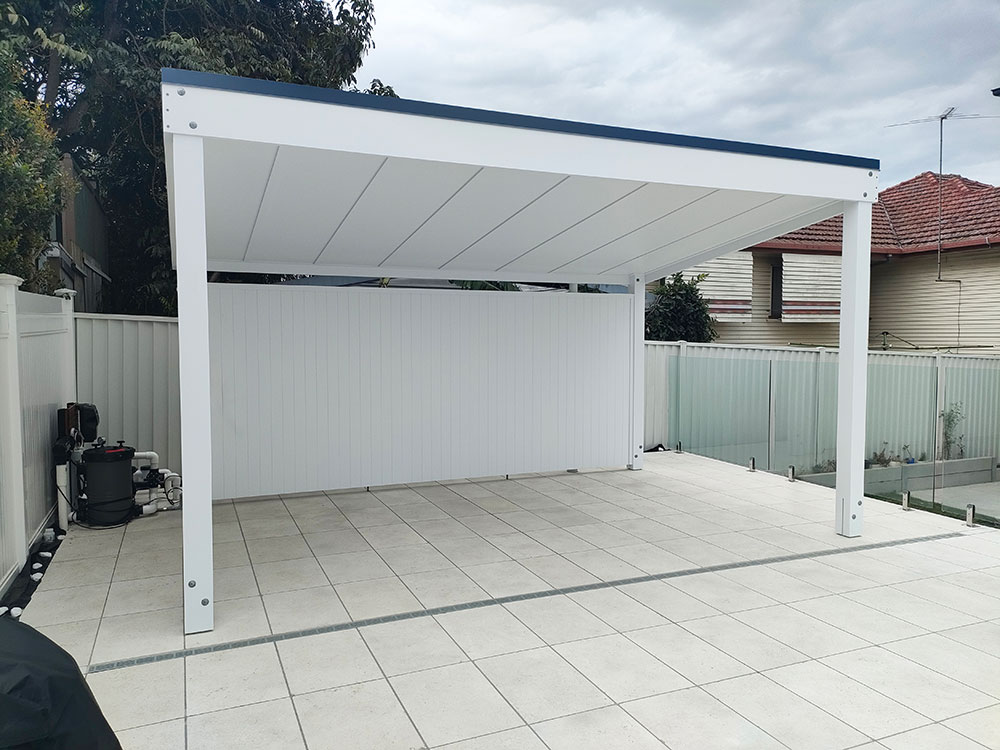 The Pool Cabana hides the pool pump perfectly with good access.