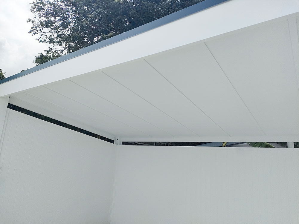 Pool Cabana with Smooth Plywood Ceiling and VJ Plywood Walls