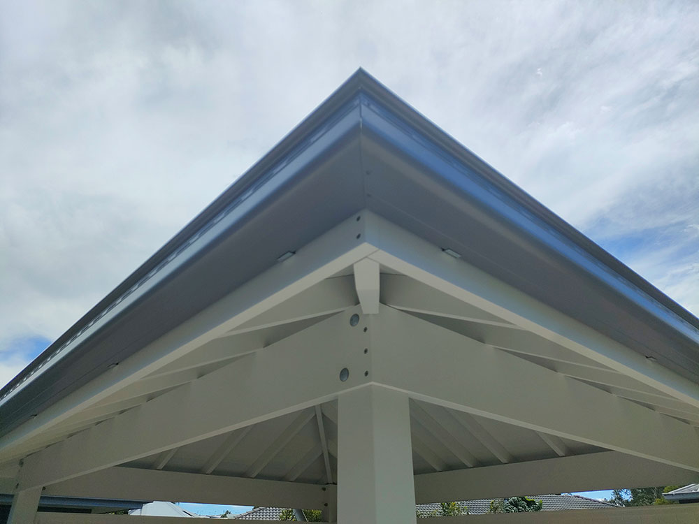 Full Colorbond Roof in Wallaby with flashings and full gutter.