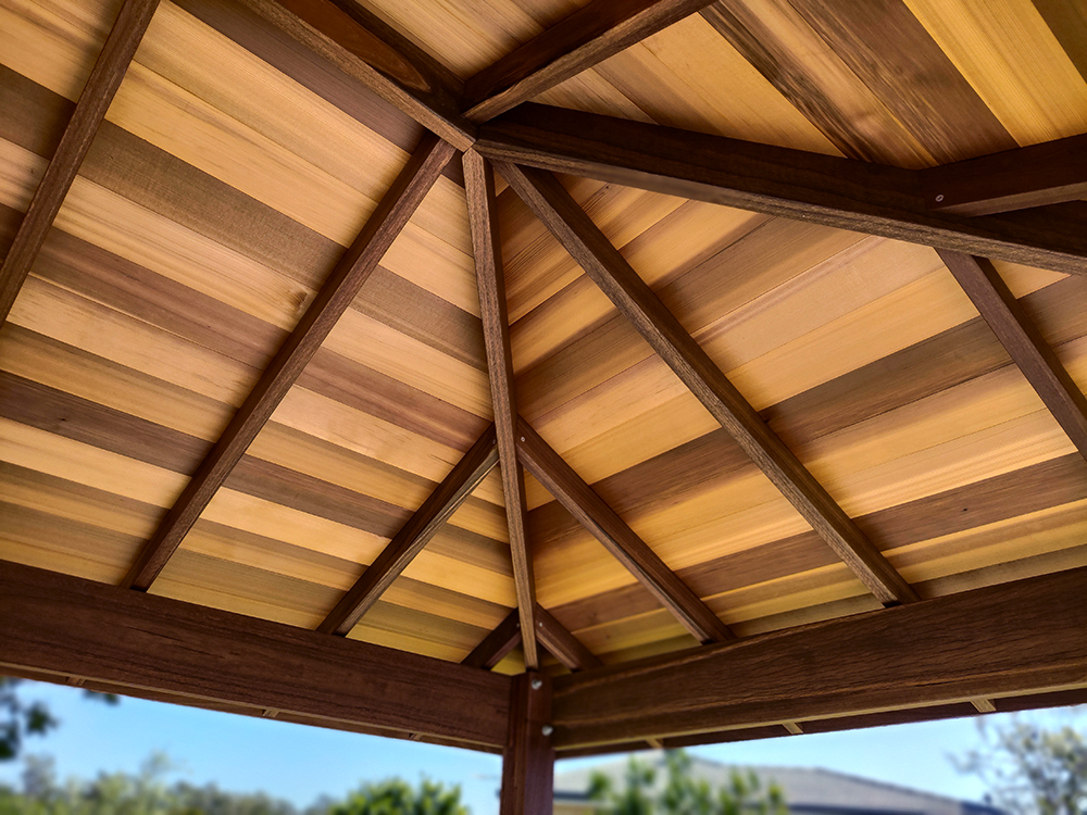 Solid Spotted Gum Hardwood Timber and Cedar Ceiling look stunning together.