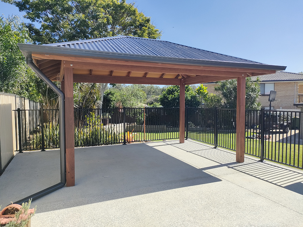 Spotted Gum Hardwood Gazebo with Cedar Ceiling