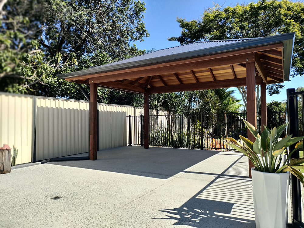 Spotted Gum Hardwood Gazebo with Cedar Ceiling