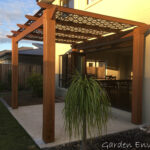 Hardwood Pergola with Decorative Screening