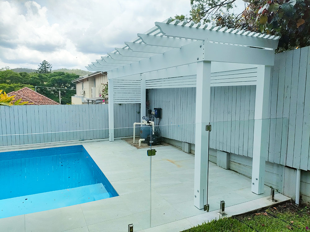 Deluxe Pergola with Front Overhang