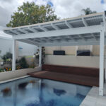 Beautiful Roofed Pergola creating a fully shaded area.