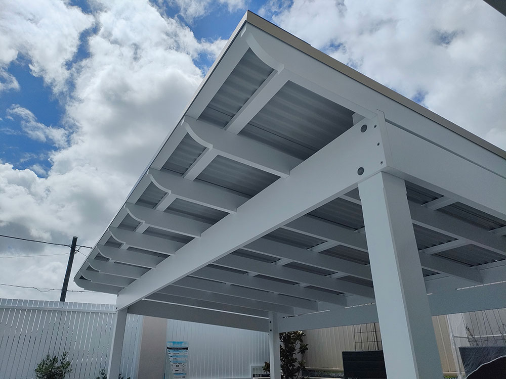 Custom-made Pergola Profile to match the residence.