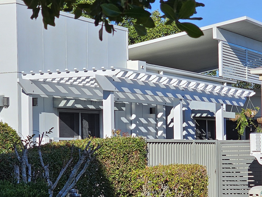 White Entrance Pergola